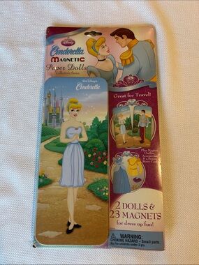 Disney Cinderella Magnetic Paper Dolls - Blue, Yellow & Pink